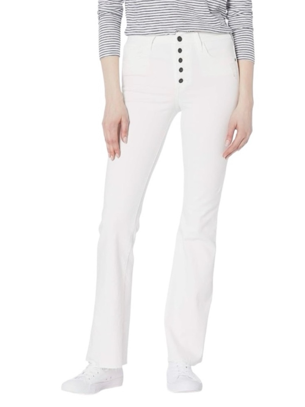 🌻NEW Sam Edelman White High Rise Flare Jeans Stiletto Denim Pants Size Size 8/29